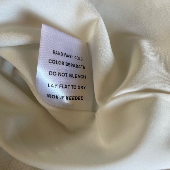 NWTS Le Lis White Boho "Carolina" Mini Dress XS Off The Shoulder - Picture 8 of 13